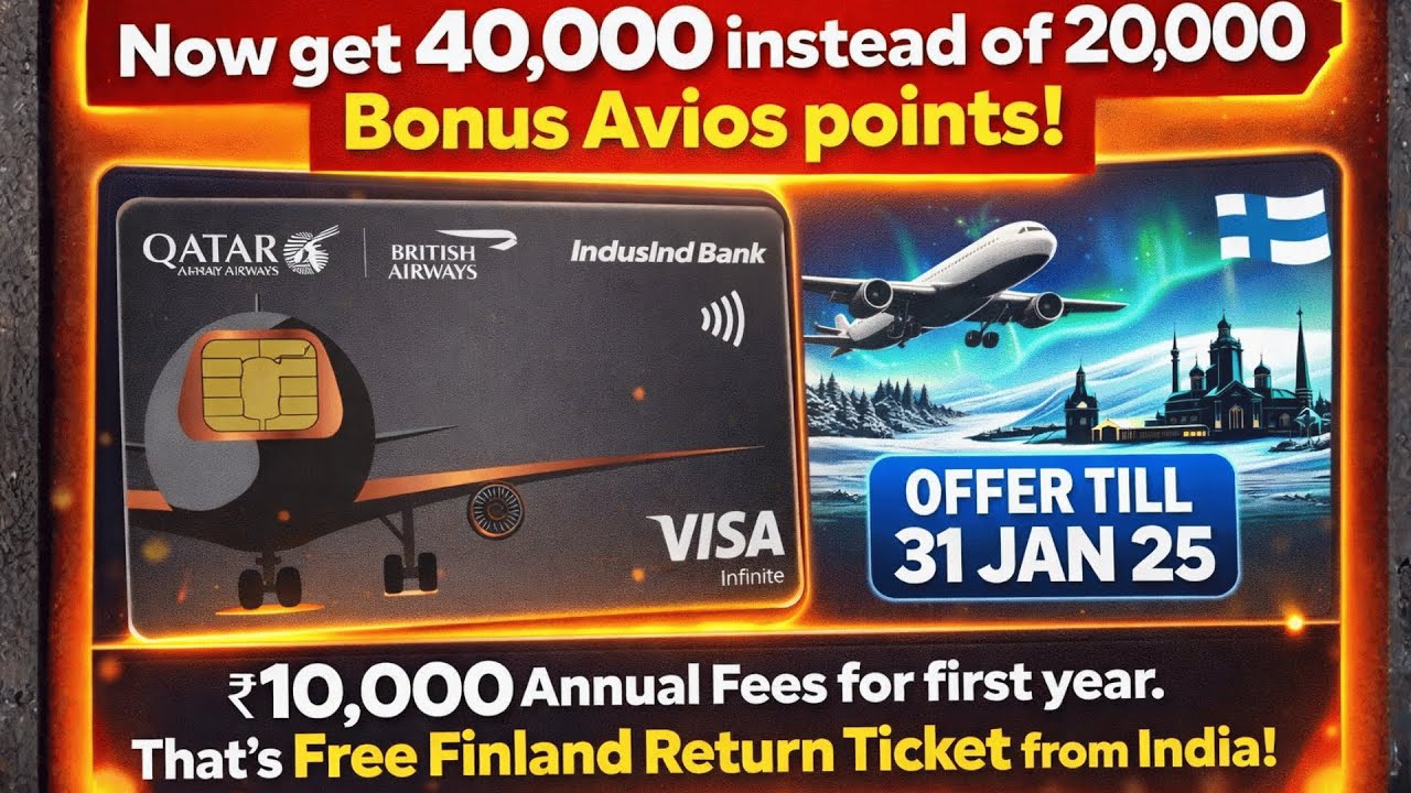 40000 Avios Offer on Indusind Qatar Avios Metal Card - 10L ITR requirement