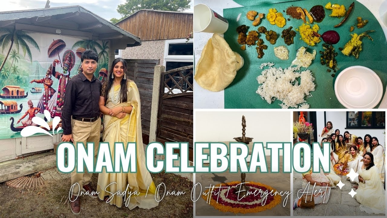 Pakistani Muslim at Indian Onam Festival in London | Sarees & Fun | Veg Feast & Emergency Alert!