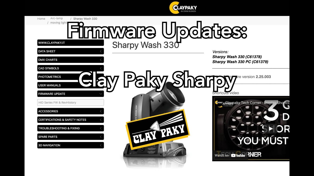 Updating Firmware via Network on Clay Paky Fixtures