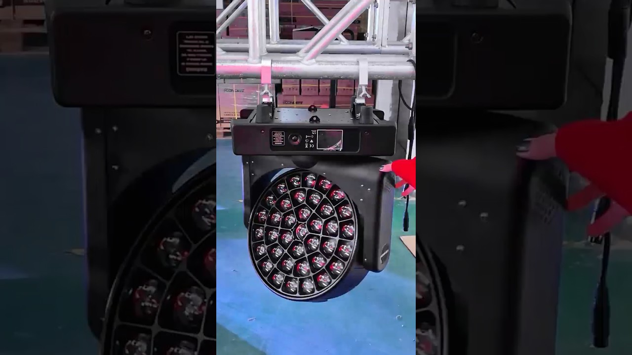 Learn the 37pcs 40w Bee Eye Moving Head Light in One Minute Setup and Lighting Effects
