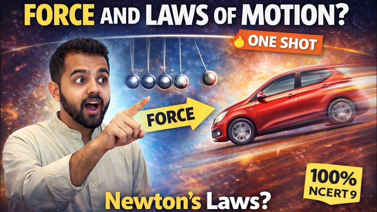 Force & Laws of Motion One Shot Bangla | Class 9 Science | Newton’s Laws | 100% NCERT