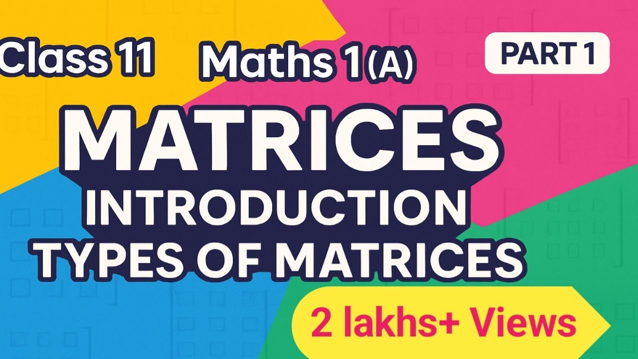 Inter 1st Year//Maths I (A)//3.Matrices//Part-1//Introduction and types of matrices/By Anjilappa sir