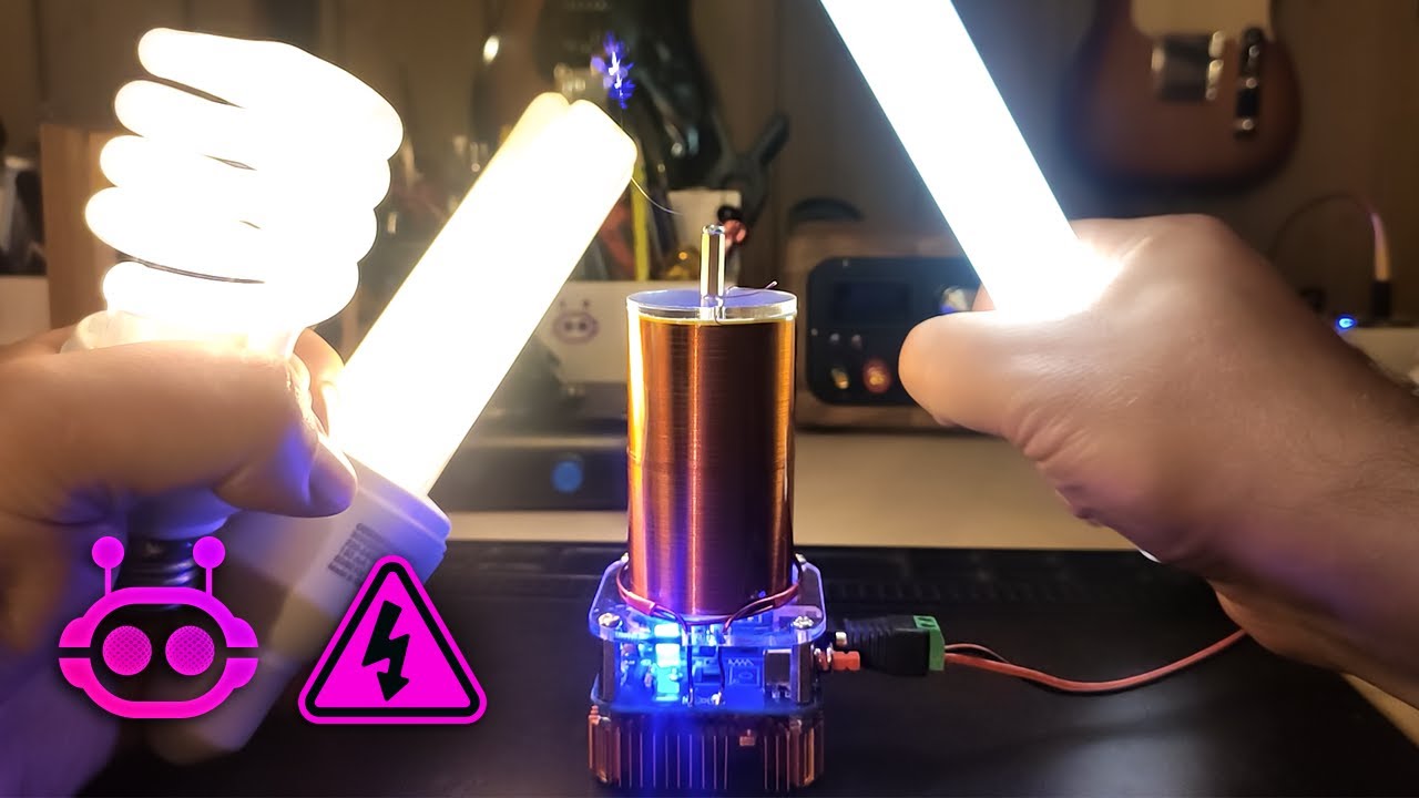 DIY 30w mini tesla coil kit - guide, wireless power, experiments