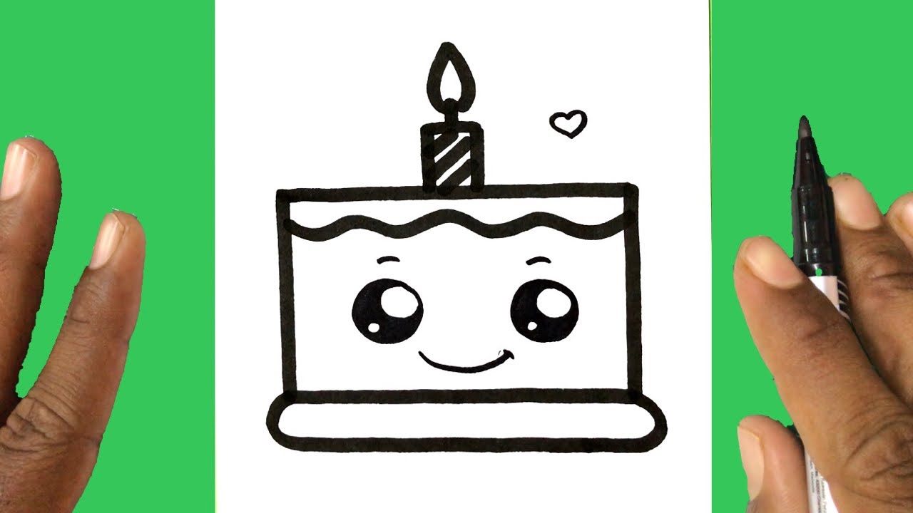 CARA MELUKIS KEK HARI JADI COMEL | melukis dengan mudah