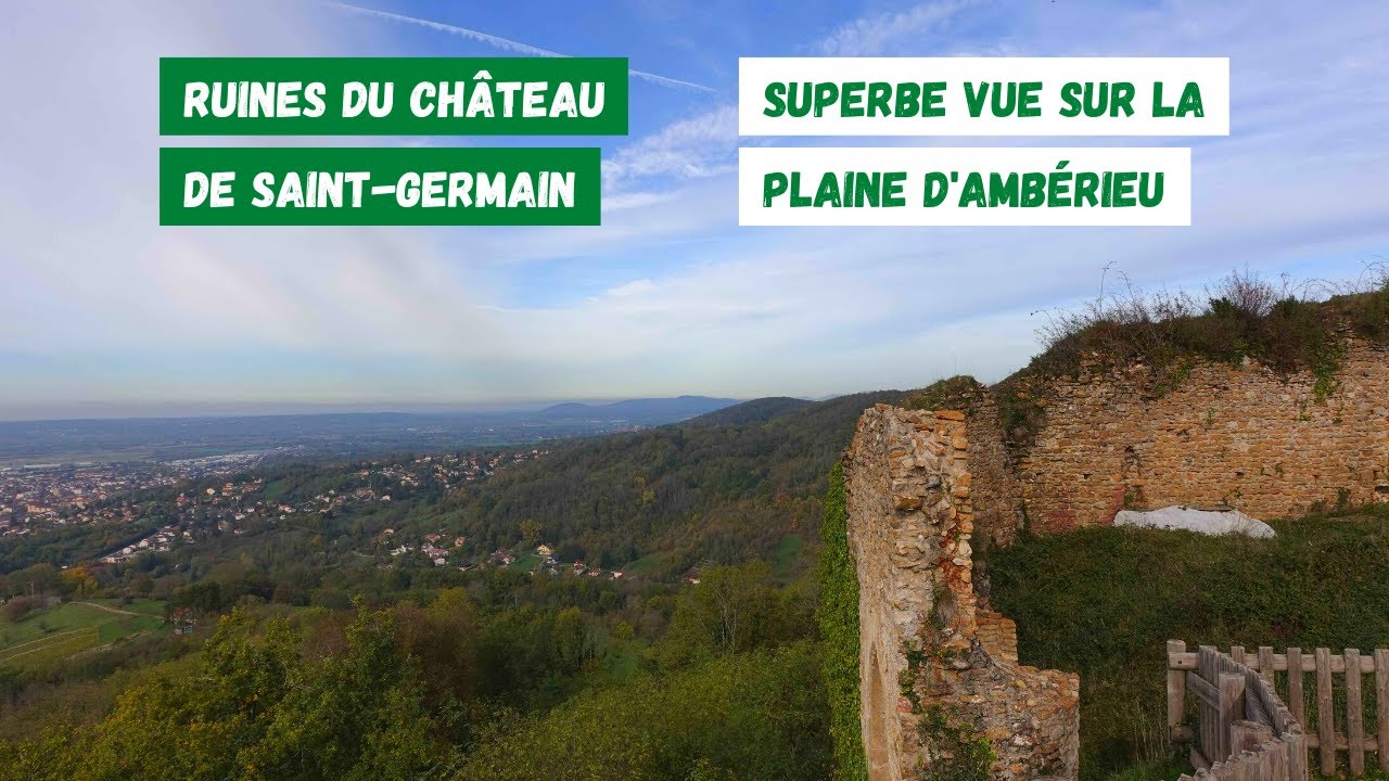 Ruines du château de Saint-Germain par le Lac Bleu - Randonnée Ain (12 novembre 2022)