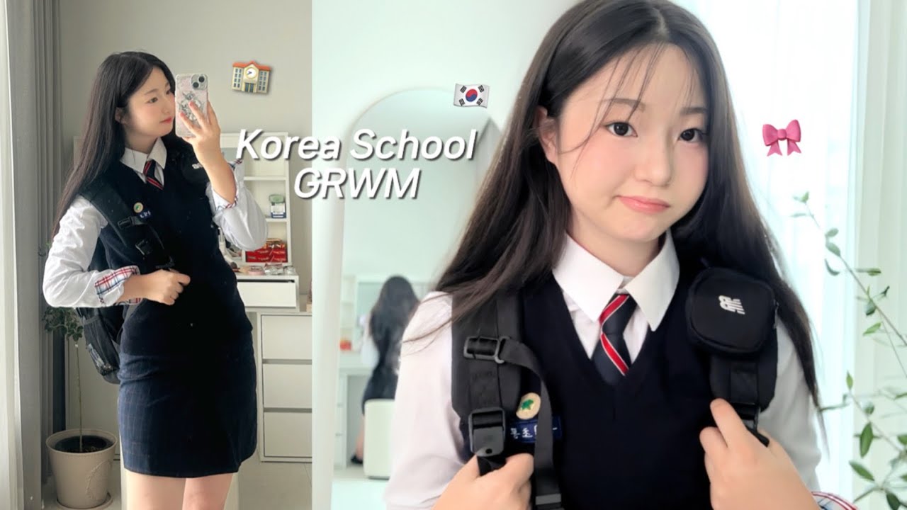 GRWM 14-летней корейской девочки перед поступлением в среднюю школу🏫🎀