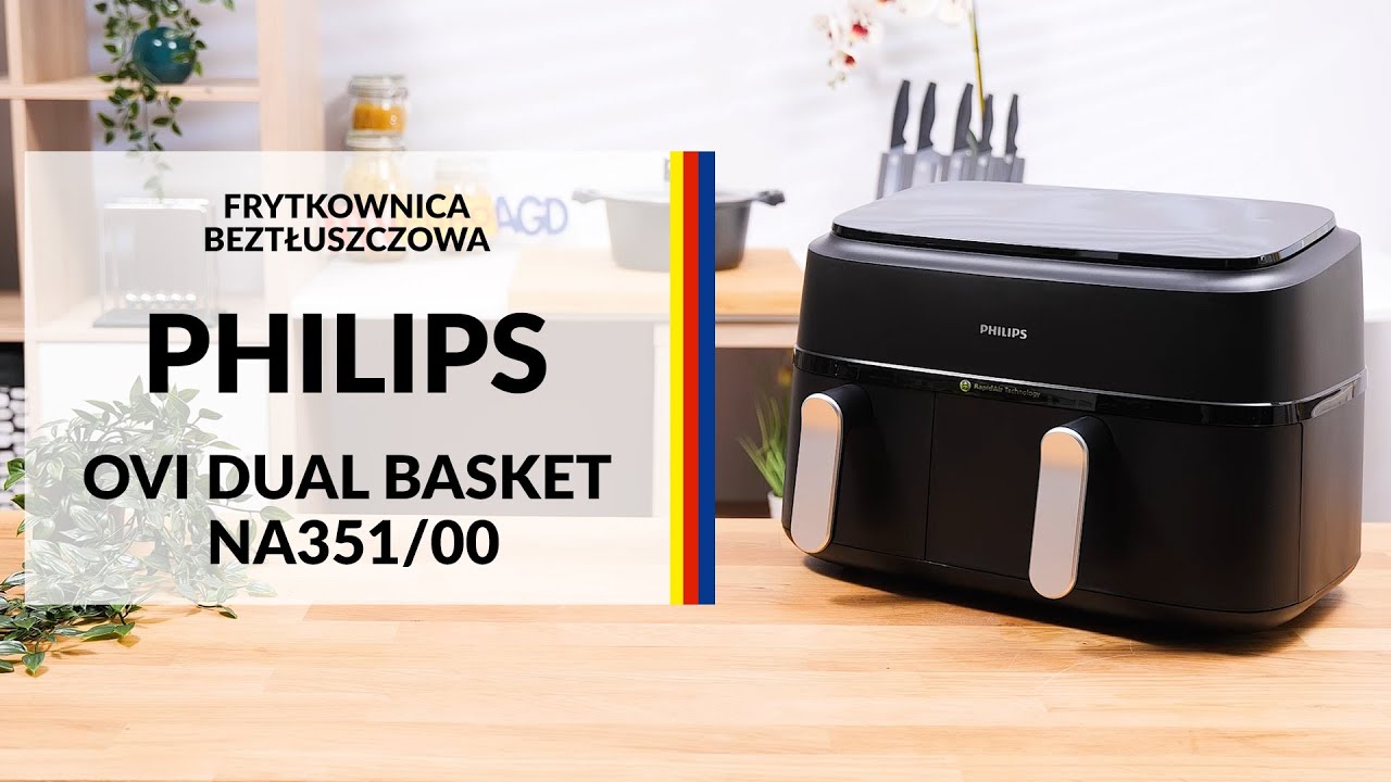 Frytkownica beztłuszczowa Philips Ovi Dual Basket NA351/00 &ndash; dane techniczne &ndash; RTV EURO AGD