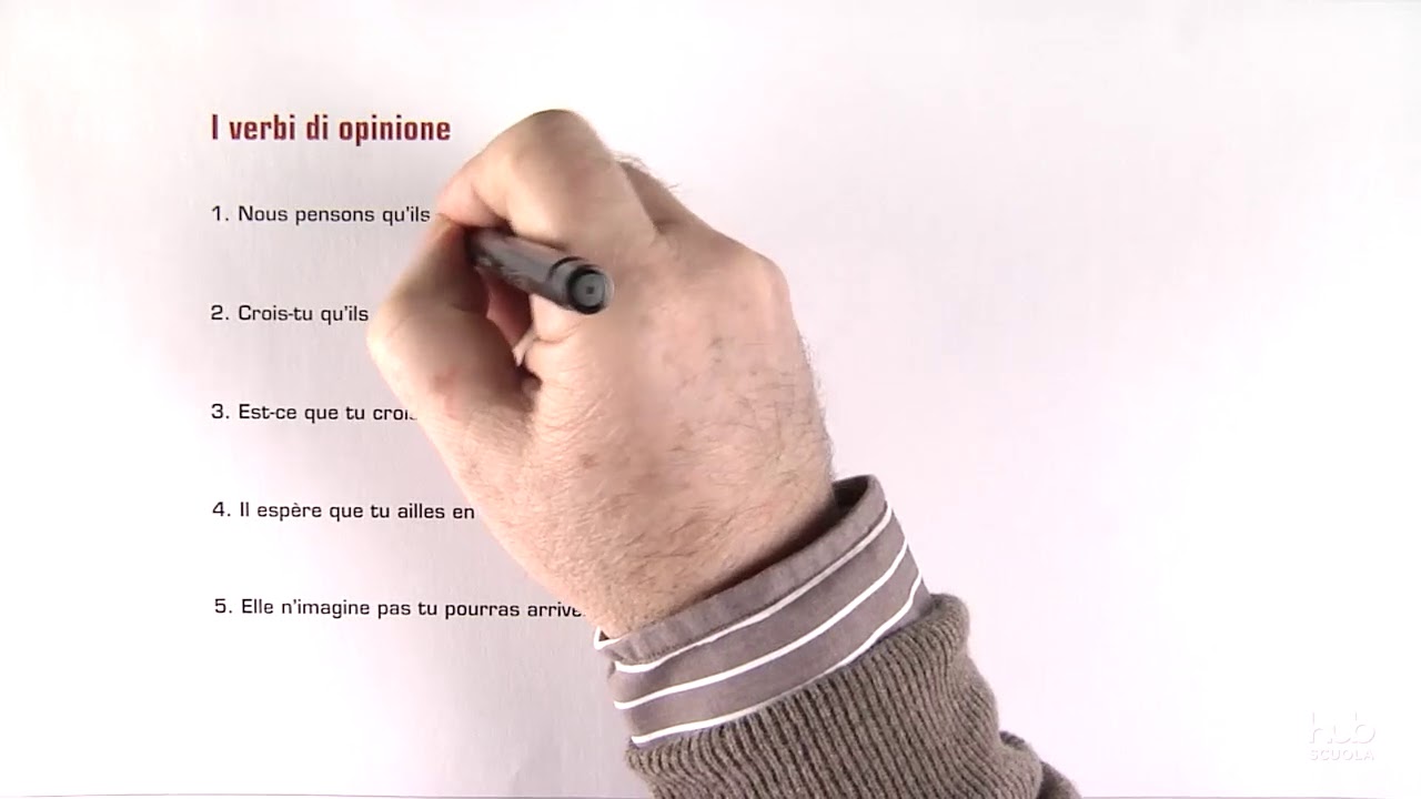 I verbi di opinione