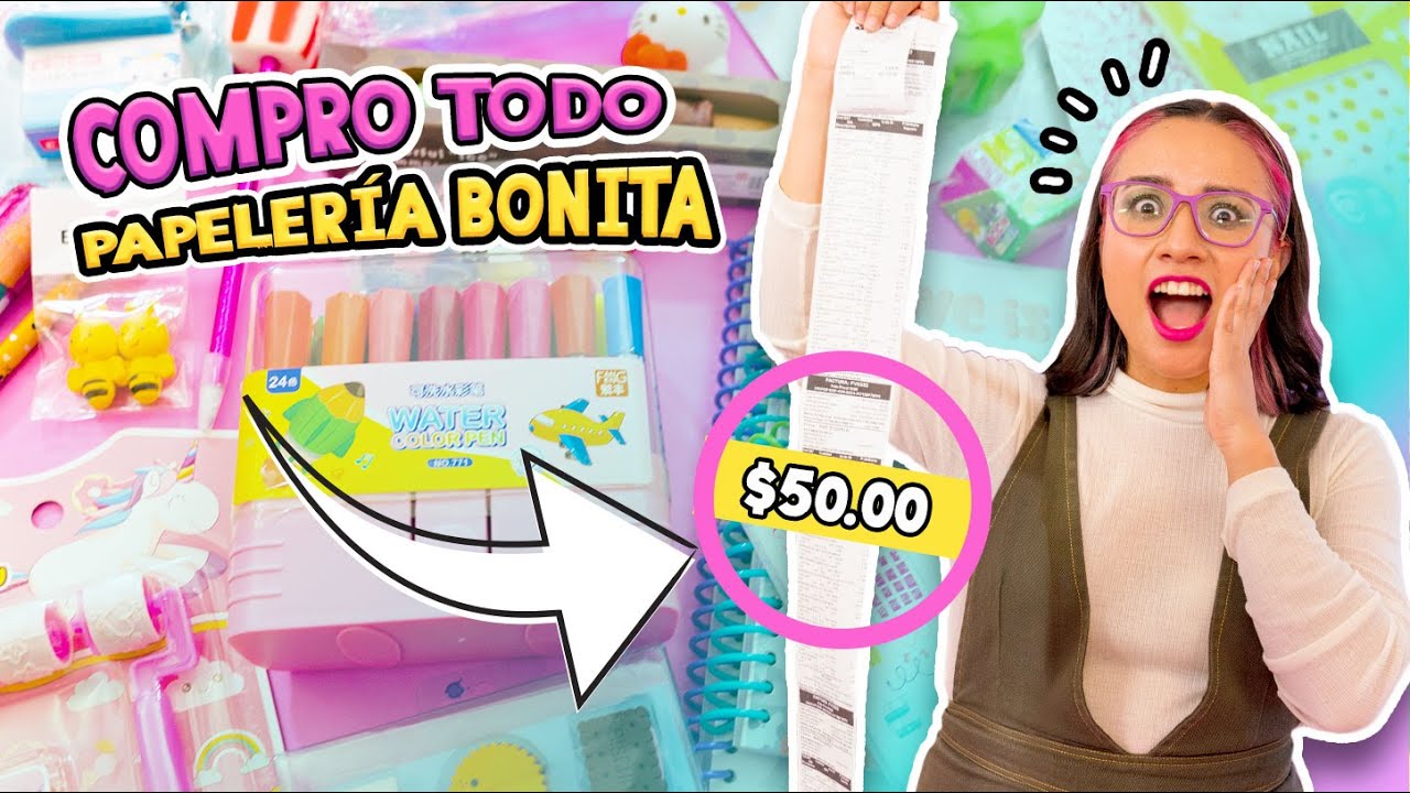 COMPRÉ TODA LA PAPELERÍA BONITA BARATA ¡Fue demasiada! 🤑Craftingeek