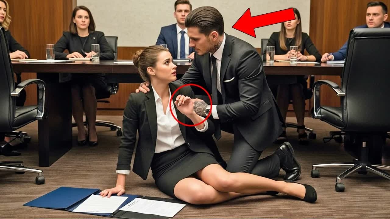 Too Bruised to Stand, She Collapsed During the Meeting — The Mafia Boss’s Reaction Changed Her Fate