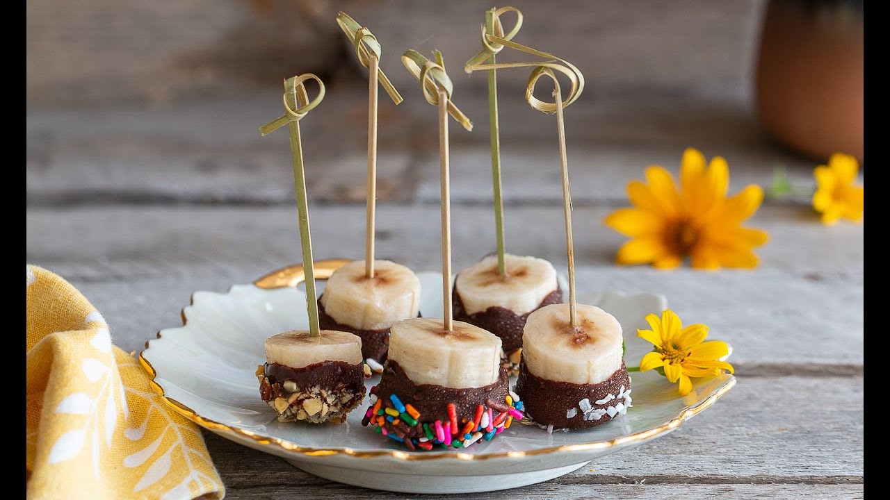 Secretly Healthy Chocolate Covered Frozen Fruit