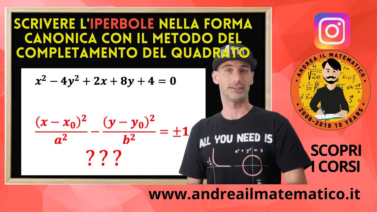 SCRIVERE L'IPERBOLE NELLA FORMULA CANONICA - METODO DEL COMPLETAMENTO DEL QUADRATO