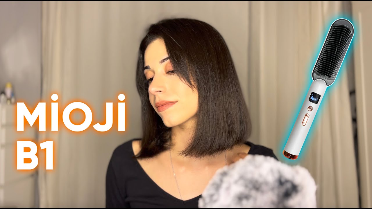 MİOJİ B1 SAÇ DÜZLEŞTİRİCİ TARAĞI DENİYORUZ 💁‍♀️ SAÇ TARAMA SESLERİ | ASMR TÜRKÇE
