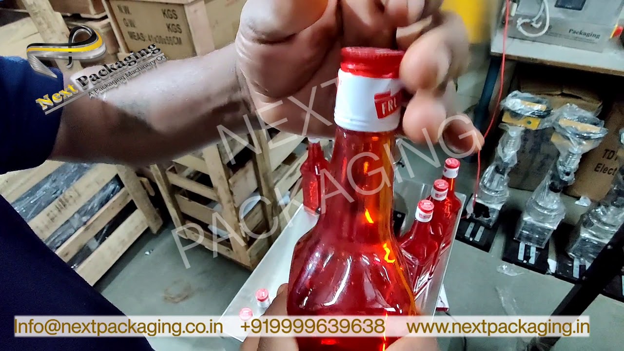 Roll-On-Pilfer-Proof Metal Cap Sealing Machine | ROPP CAPPING MACHINE | SYRUP BOTTLE CAP SEALING M/C