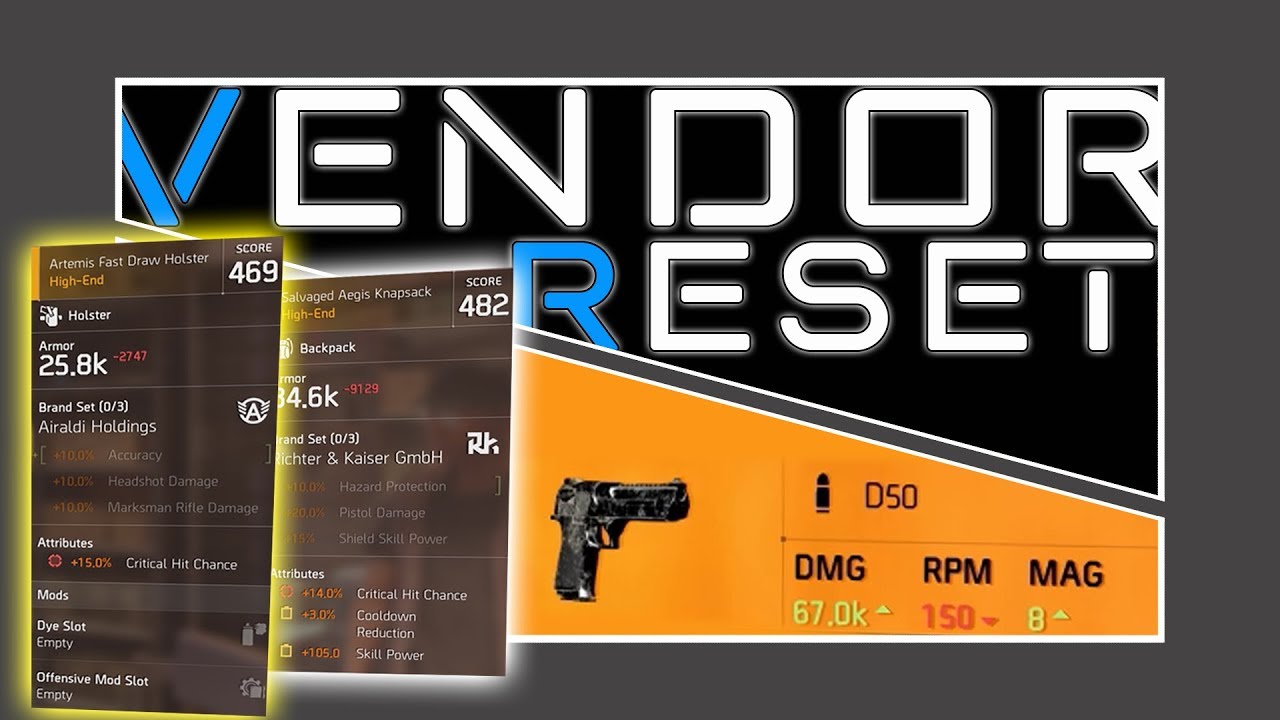 Where To Find The High End D50 And God Roll 15% Crit Hit Holster | The Division 2 | PurePrime