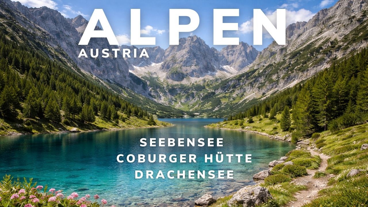 Alpen Seebensee - Coburger Hütte - Drachensee | Walking Tour | Austria 4K