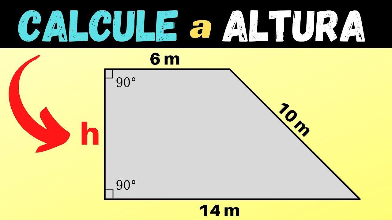 🔥Altura de um Trapézio Retângulo | Matemática Básica