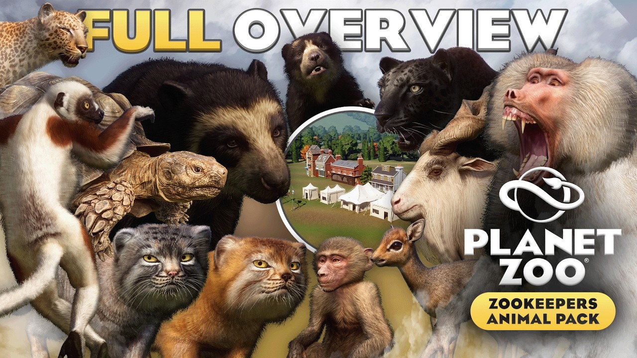 🐻 ПОЛНЫЙ ОБЗОР! Животные, реквизит, морфы и многое другое! | Planet Zoo: Zookeeper's Animal Pack ...