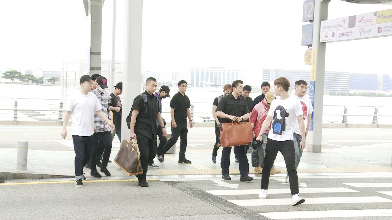 빅뱅(지드래곤, 태양, 탑, 대성, 승리), 인천공항 출국 현장