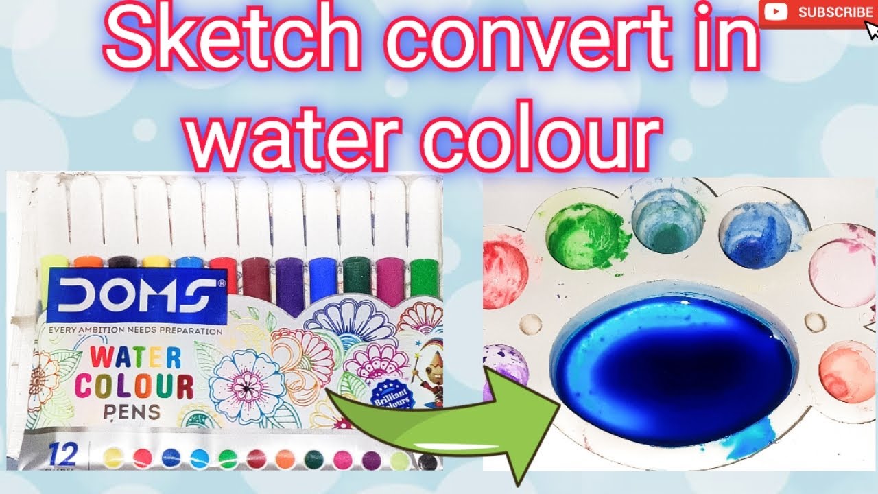 Sketch convert in water colour wow 😦 #amazing #video subscribe 🙏