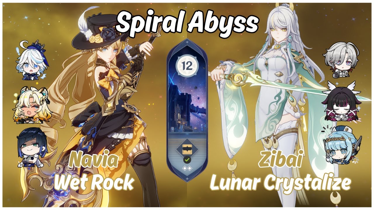 Navia Wet Rock & Zibai Lunar Crystalize | Spiral Abyss | Genshin Impact 6.3