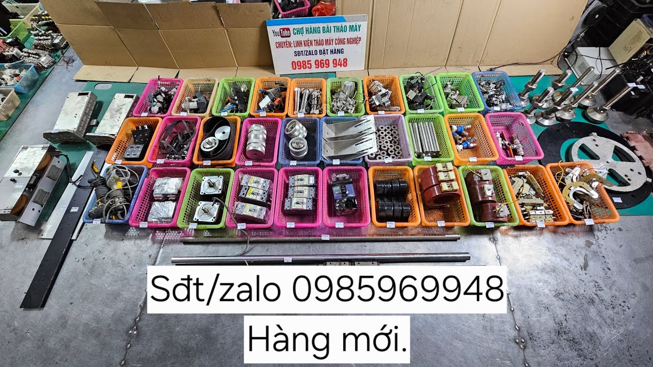(4/3) Đồ tháo máy CNC ray, trục, vitme, khớp nối, aptomat, xilanh hơi,...các loại. Sđt 0985969948