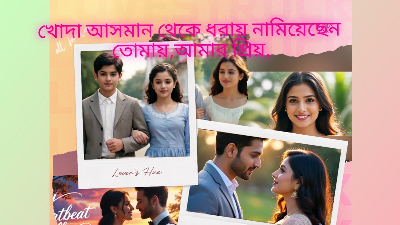 খোদা আসমান থেকে ধরায় নামিয়েছেন তোমায়,আমার প্রিয়, রূপের প্রতিটি উপত্যকায় সাজিয়েছেন তোমায়।তোমার নূরের 