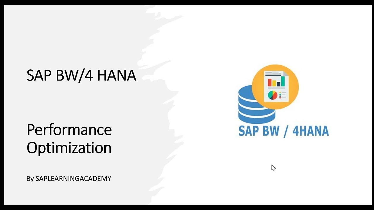 How to Optimize Performance in SAP BW/4 HANA | The optimization technique in SAP BW HANA