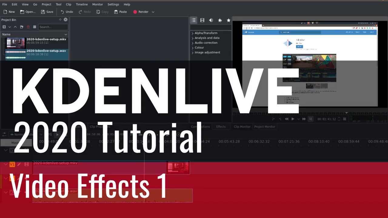 5 - Video Effects 1 - Kdenlive 2020 Tutorial