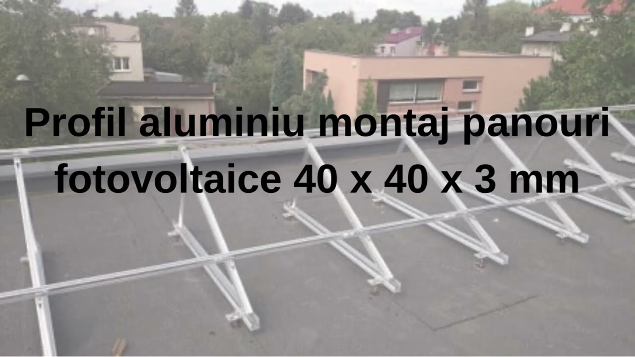 Profil aluminiu montaj panouri fotovoltaice 40 x 40 x 3 mm