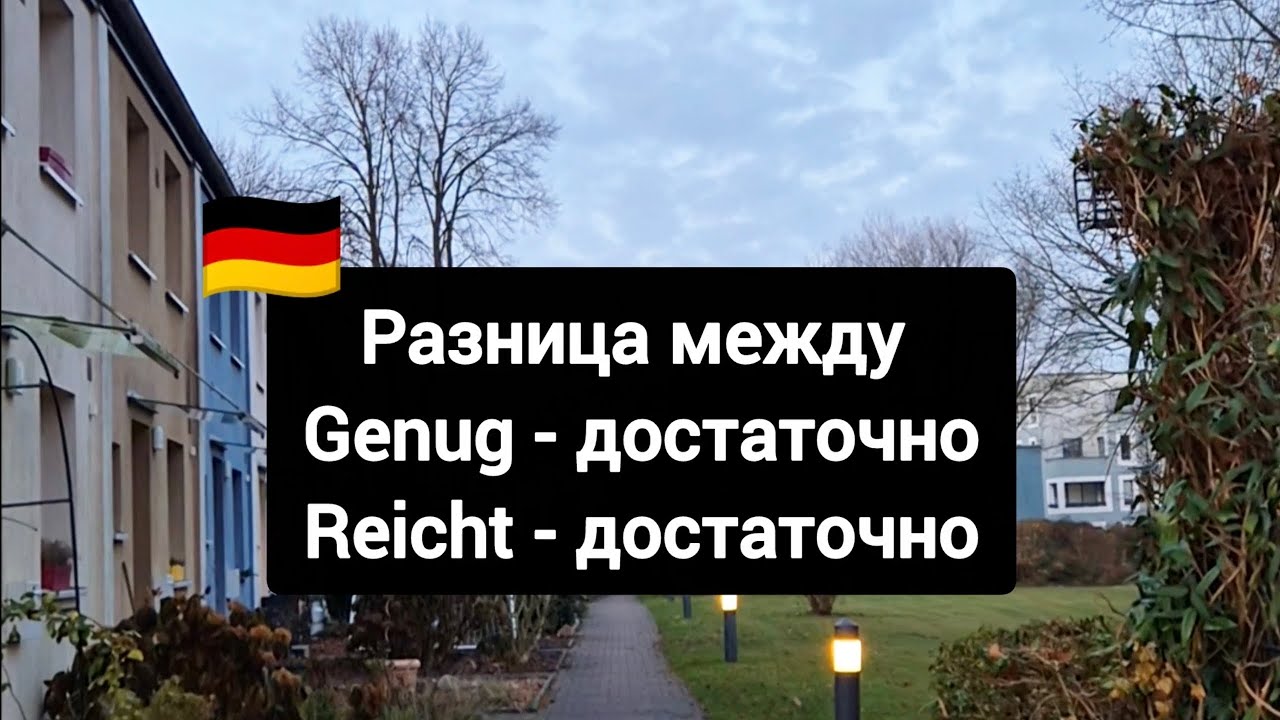 Разница между genug & reicht в немецком языке #немецкийязык #deutsch 