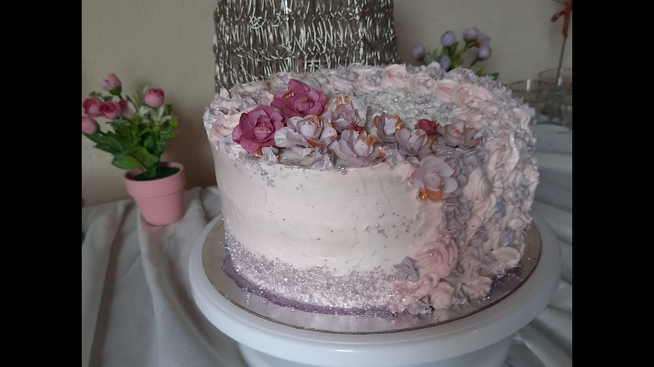 طريقة تزيين الكيك المناسبات  🌸🌺