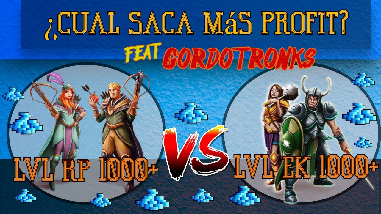 ROYAL PALADIN 1000+VS ELITE KNIGHT 1000+¿CUAL ES MEJOR PARA FARMEAR? feat @GordoTronks|Tibia | PT1