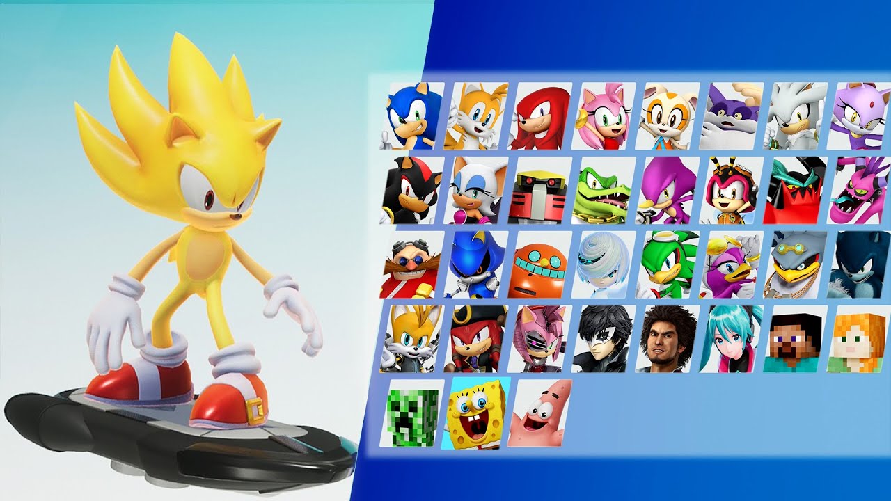 Sonic Racing: CrossWorlds - All Characters (With DLC's) + Gameplay [4K]
