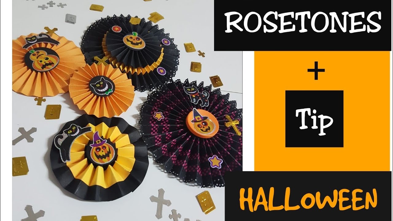 ROSETONES SCRAPBOOKING,decoración HALLOWEEN+TIP🕸️🕷️
