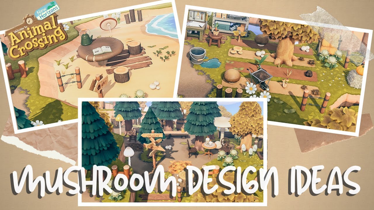 Design Ideas for New Mushroom Items | Speed Build | Animal Crossing New Horizons
