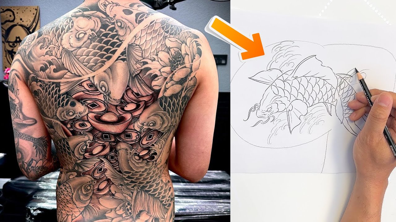 HOW TO DRAW WAVES FOR IREZUMI TATTOOS! *TATTOO JOURNEY - EPISODE 2*