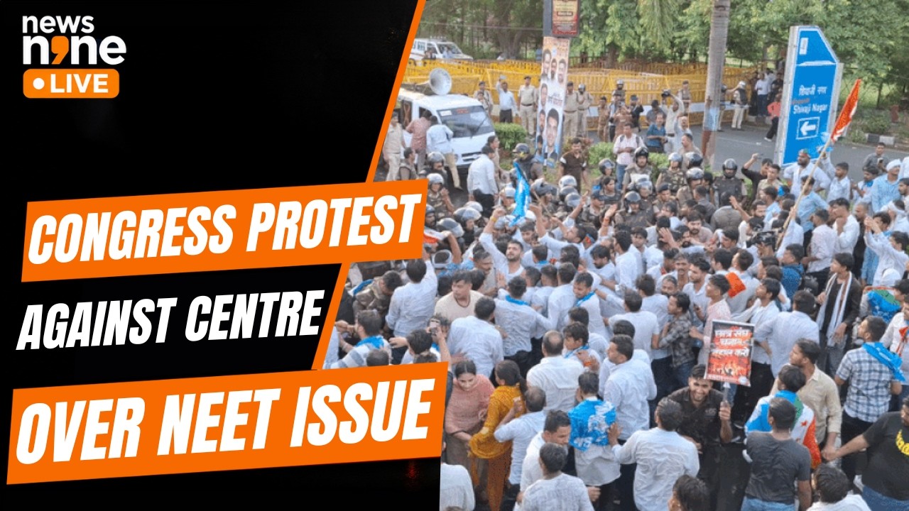 Bhopal: Congress Marches Against Exam Irregularities, Student Protest Cases | News9