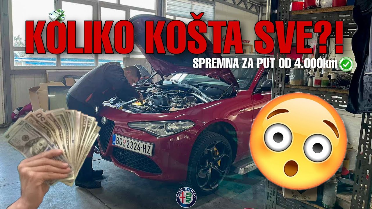 SPREMIO SAM ALFU ZA PUT PO EVROPI! 🔥 * SVI servisi za Alfa Romeo GIULIA VELOCE Q4 2.2D ZF AT8 209ks