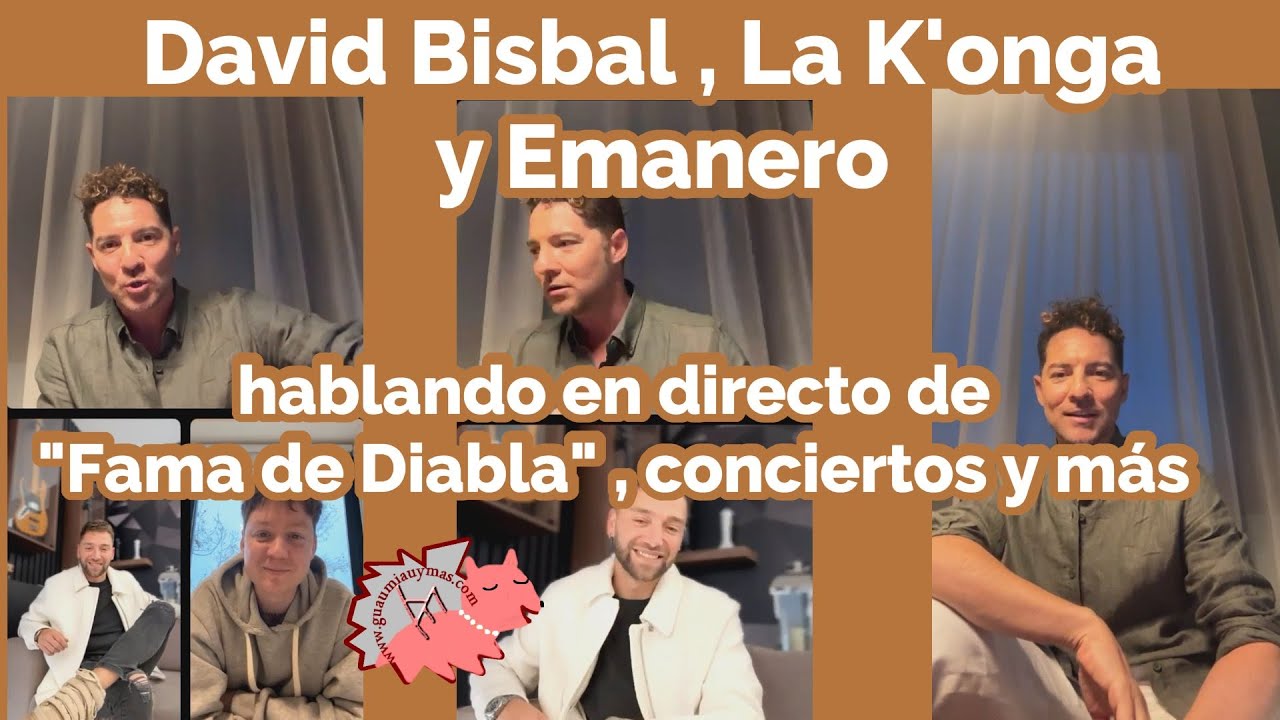 David Bisbal, La K'onga y Enamero hablando de 