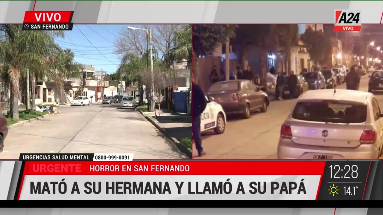 🚨 Horror en San Fernando: un joven mató a su hermana de 14 años en medio de un brote psicótico