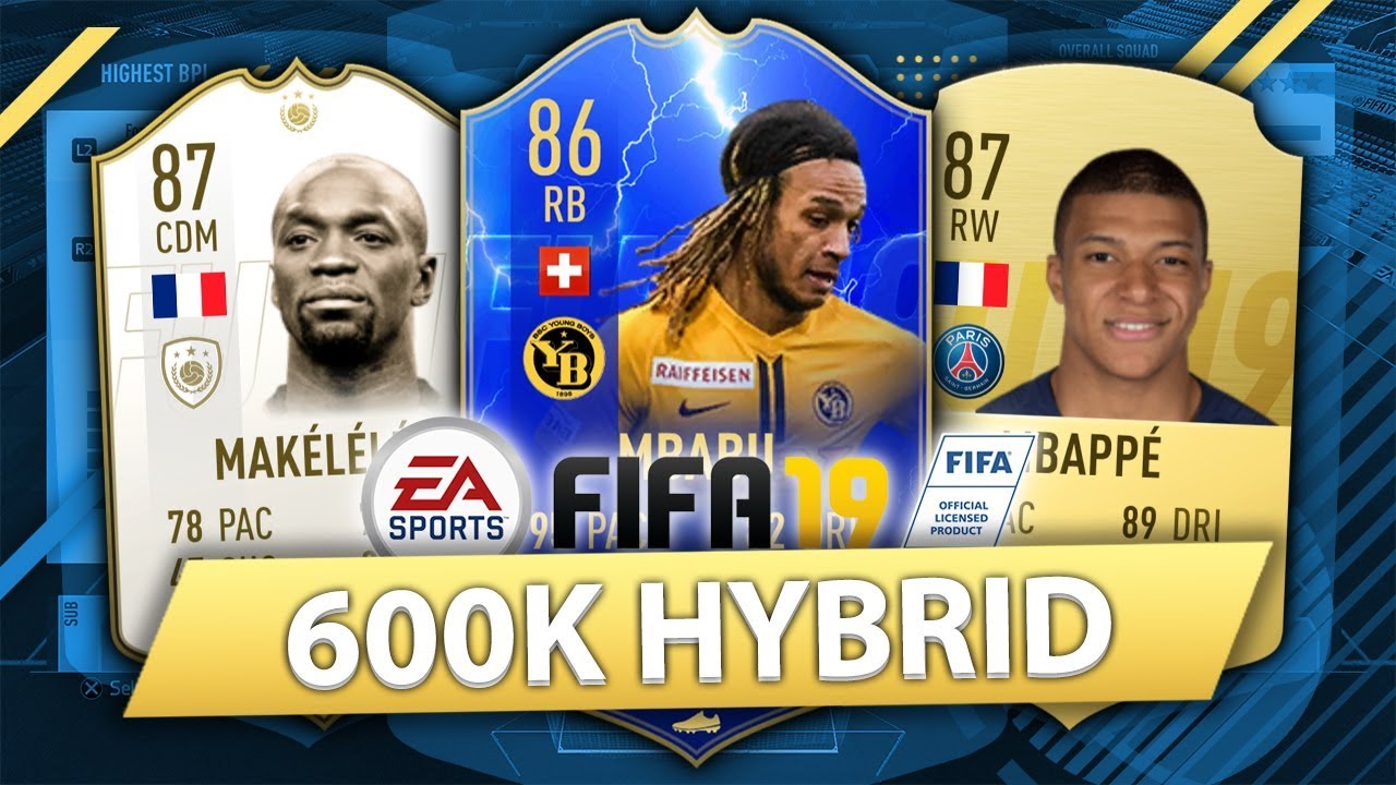 INSANE 600K HYBRID w/ TOTS MBABU SBC! FIFA 19 SQUAD BUILDER