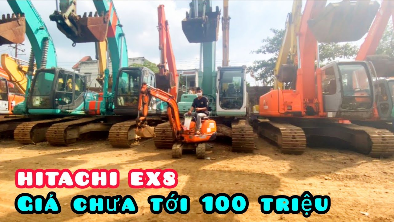 xe cuốc mini HITACHI EX8, rẻ bền đẹp th&iacute;ch hợp cho l&agrave;m vườn