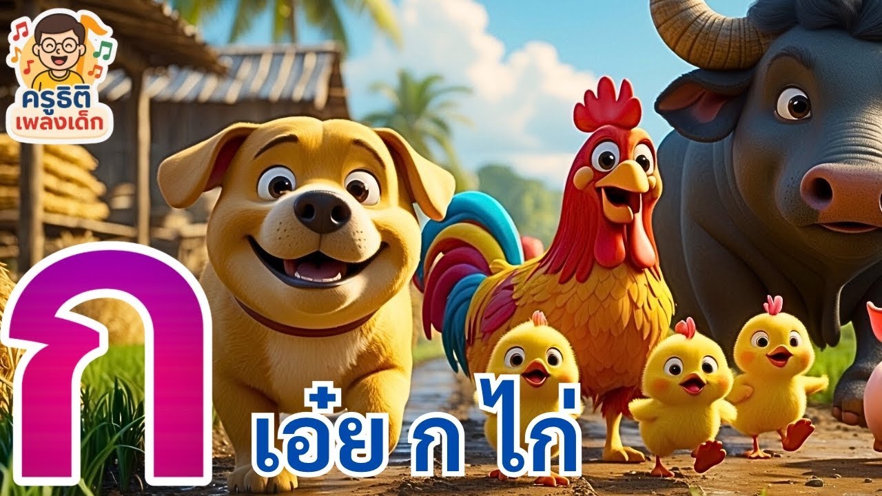 เพลงเด็ก ก-ฮ | ก เอ๋ย ก ไก่ | Thai Alphabetแบบดั้งเดิม 2568 #เพลงเด็ก #เพลงอนุบาล