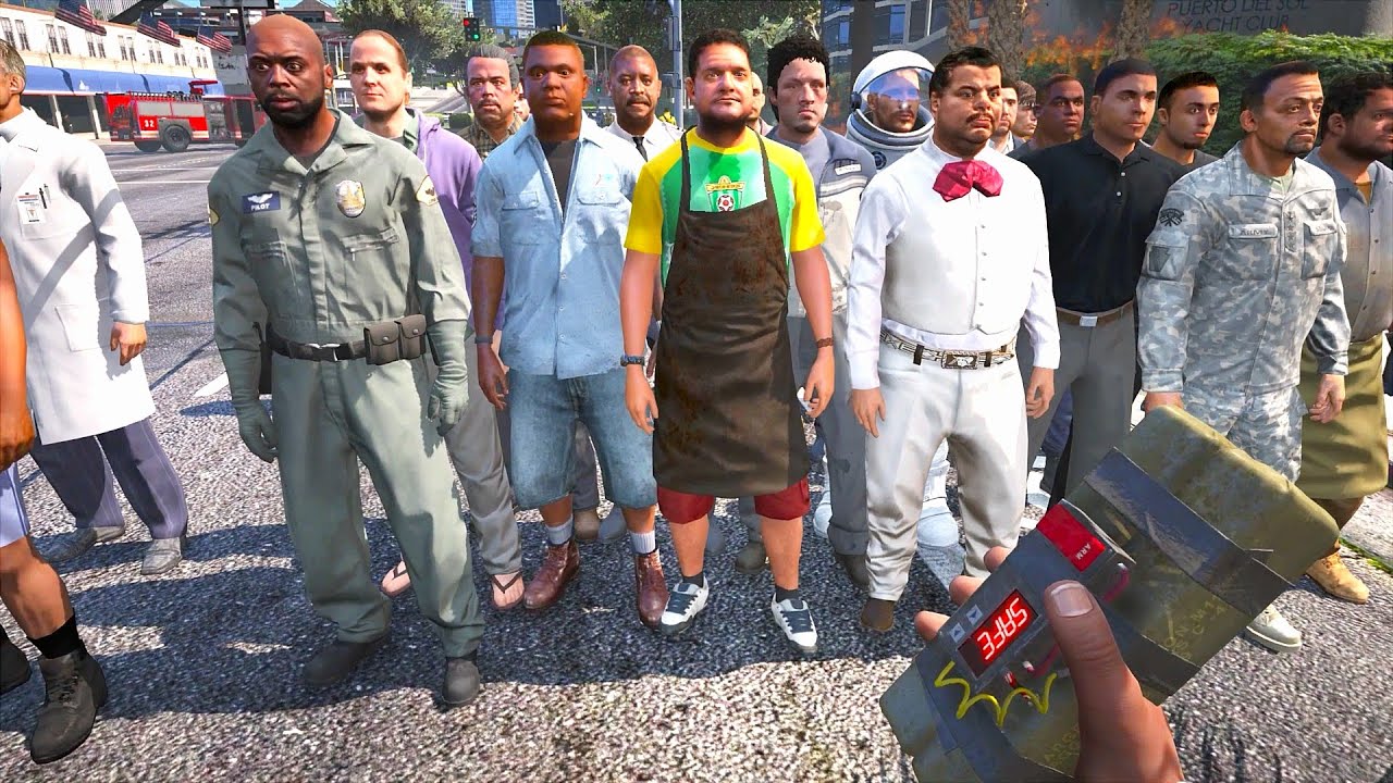 GTA 5 - Explosions vs NPC's Ragdolls Ep.1 | Euphoria Physics Ragdoll