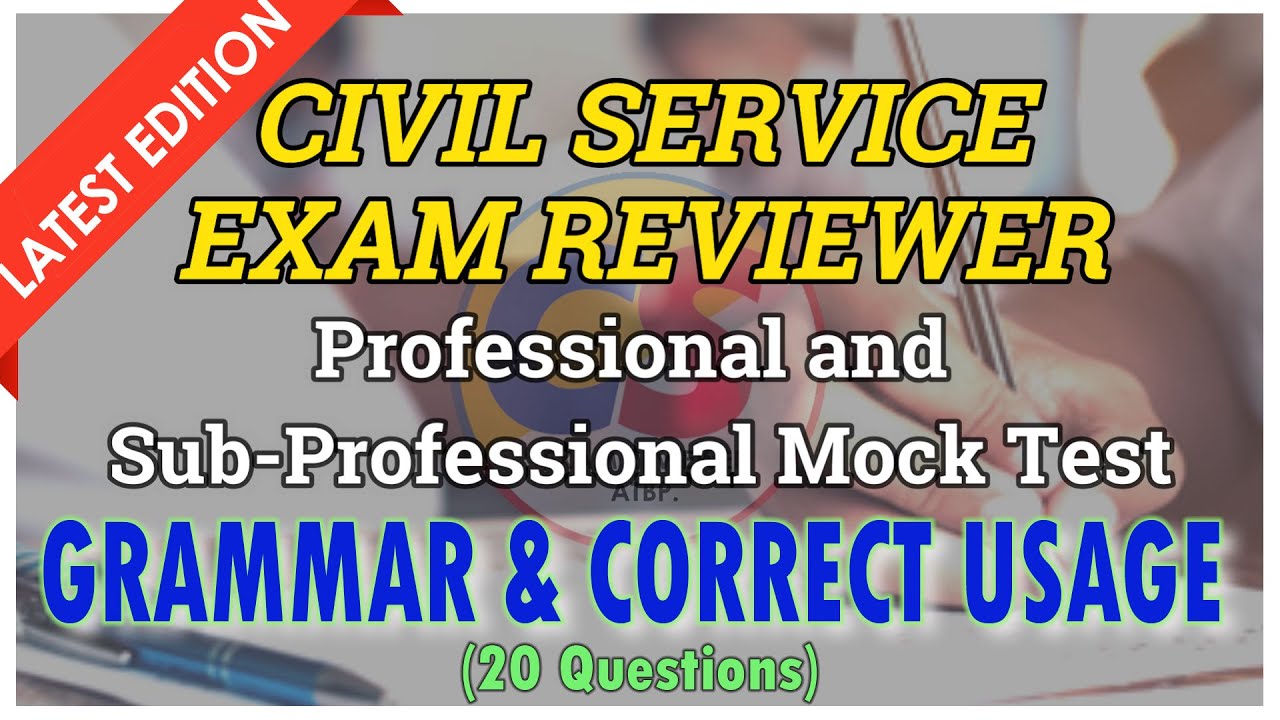 ENGLISH GRAMMAR AND CORRECT USAGE 2 MOCK TEST | CIVIL SERVICE EXAM REVIEWER 2025 Prof & Sub-Prof