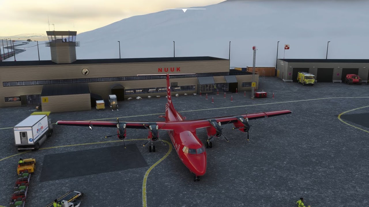 MSFS2020 Dash7 landing at ALL NEW Nuuk (BGGH), Greenland