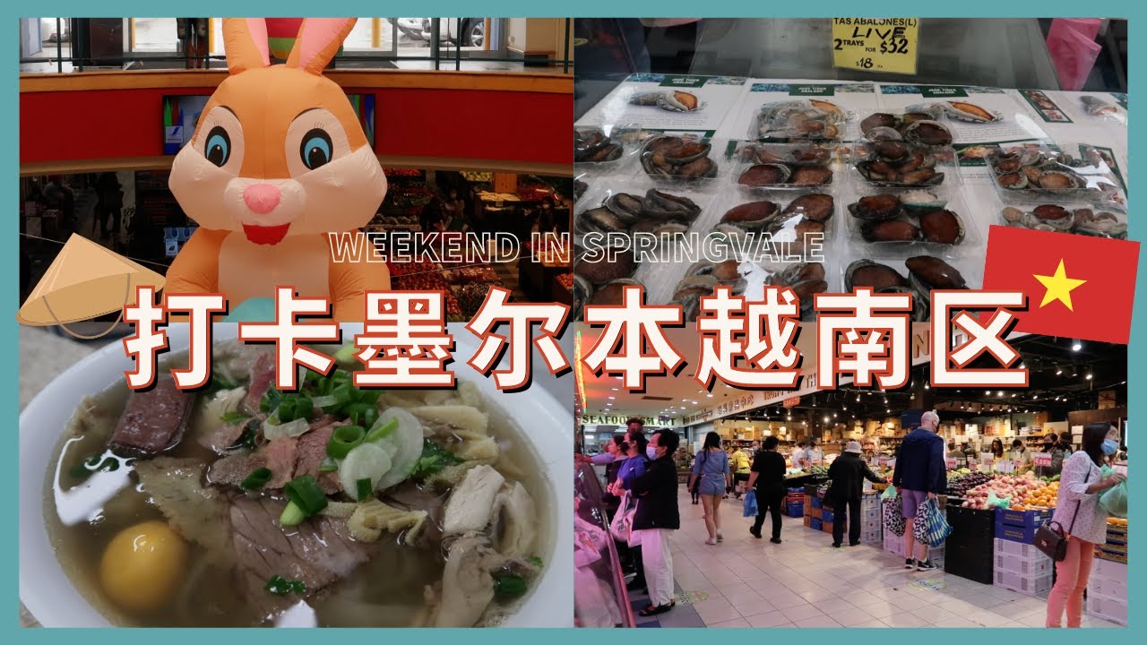 墨尔本越南区Springvale一日游🇻🇳墨尔本必吃网红越南粉店☕️打卡远大海鲜水果中心🦞墨尔本也可以买到活鱼😱大开眼界的越南区之旅～～✮佩奇的日记✮VLOG 57