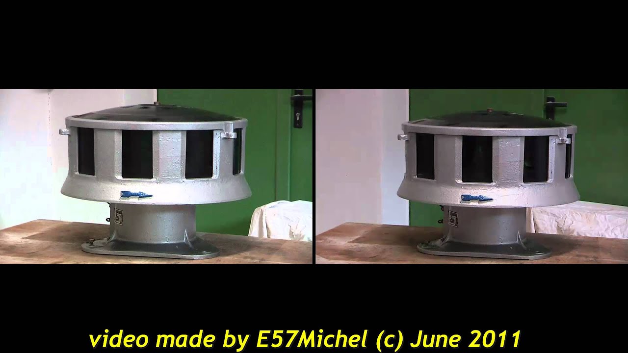 Probelauf restaurierte Sirene E57 - test run of a german E57-siren