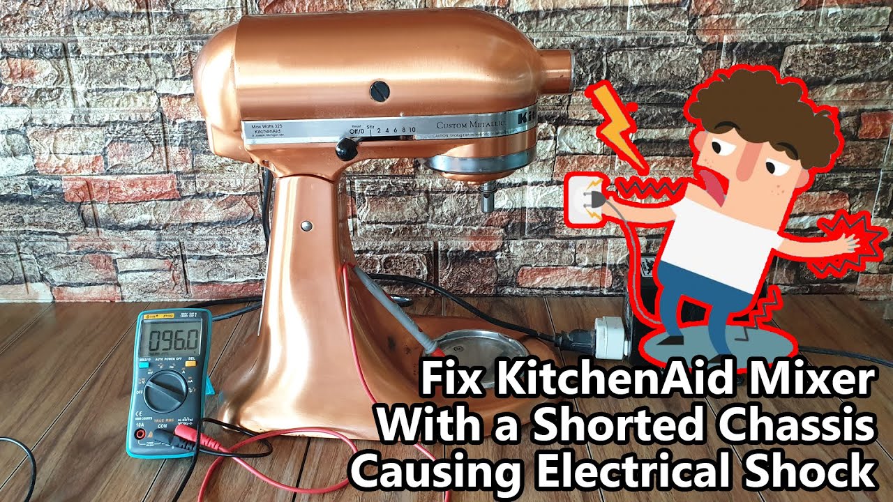 Ремонт миксера KitchenAid с закороченным корпусом, вызывающим поражение электрическим током